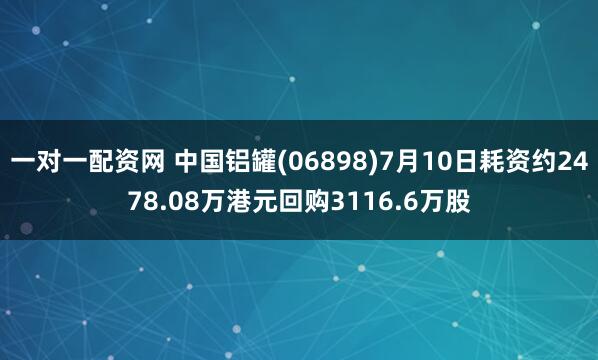一对一配资网 中国铝罐(06898)7月10日耗资约2478.08万港元回购3116.6万股