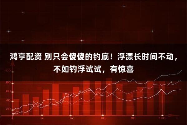 鸿亨配资 别只会傻傻的钓底！浮漂长时间不动，不如钓浮试试，有惊喜